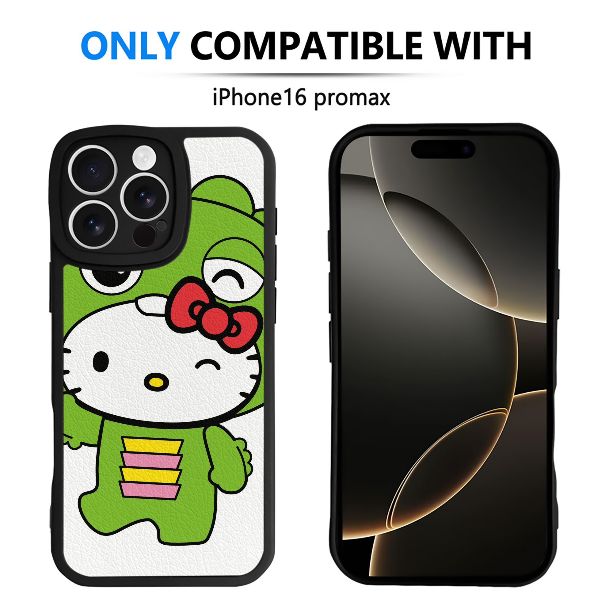 （画像用） Hello Kitty ハローキティ 【iPhone 16シリーズ対応】シリコンスマホケース（レザー調） 材質：シリコン